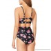 Baleaf Women's High Waist Retro Floral Push Up Swimsuit Two Piece Bikini Bottom Black B07MWBN51D